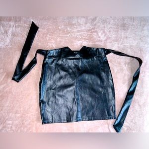 Shein Faux Black Mini Skirt